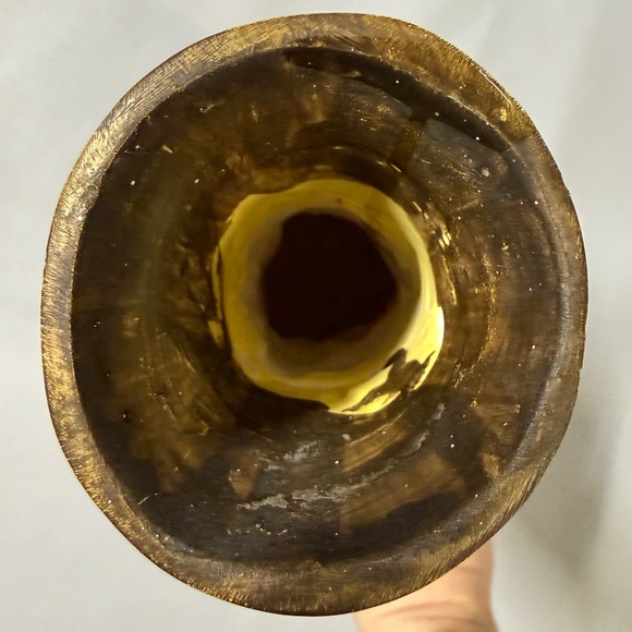 Carved Wooden Decorative Vase - Picture 5 of 8